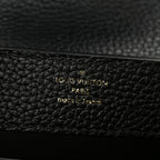 Taurillon Embellished Flower Handle Capucines Mini Black