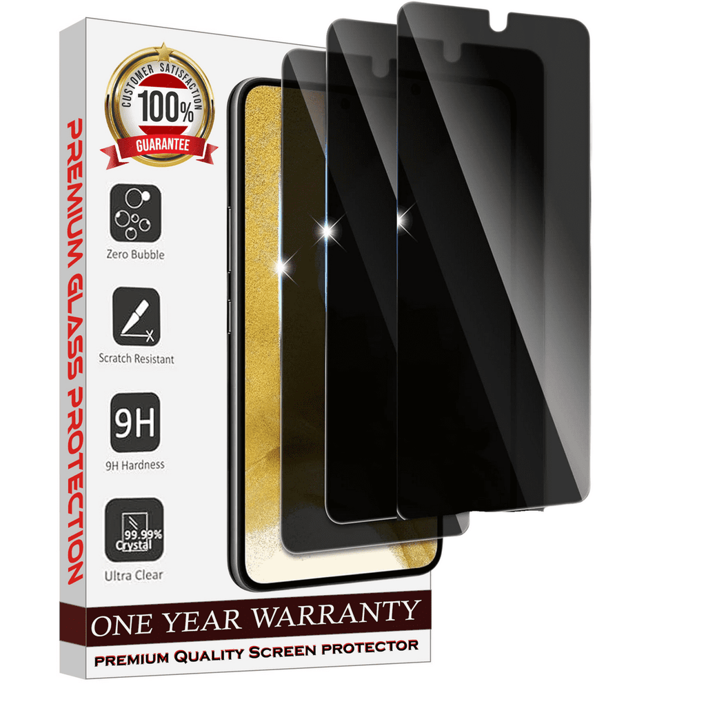 Entronix Anti-Spy Privacy Screen Protector Compatible with Galaxy S23 Plus - 3-Piece Combo