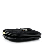 Suede All-Over Monogram Small Le Monogramme Satchel Black