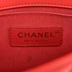 Calfskin Quilted Flap Waist Bag Red