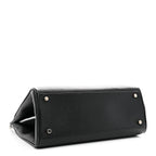 Grainy Calfskin Small Zumi Top Handle Bag Black