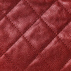 Iridescent Caviar Quilted Tall Chic Shopping Tote Red