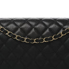 Caviar Quilted Maxi Double Flap Black