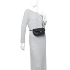 Calfskin Quilted CC Uniform Flap Belt Bag Black