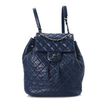 Calfskin Quilted Small Urban Spirit Backpack Blue