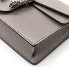 Dollar Calfskin Crystal Super Mini Dionysus Shoulder Bag Dusty Grey Black Diamond