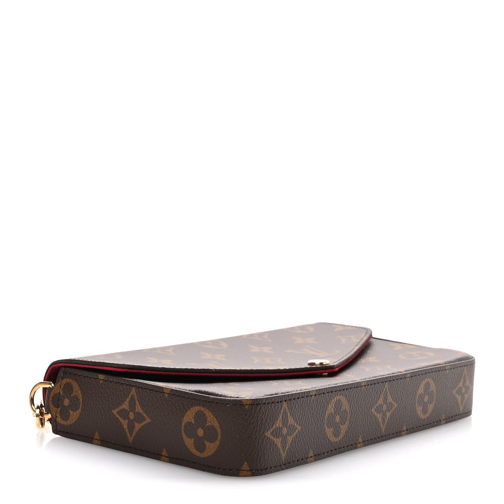 Monogram Pochette Felicie Chain Wallet Fuchsia