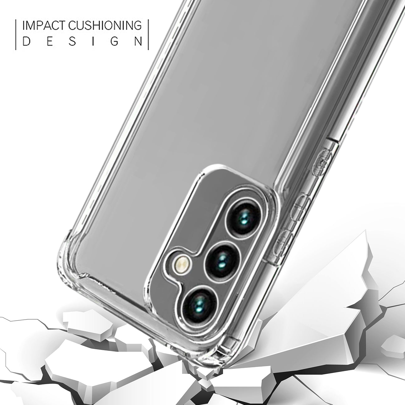 Reiko High Quality 2X Clean Pc And Tpu Bumper Case In Clear For Samsung Galaxy A54 5G