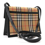 Grainy Calfskin Vintage Check Small Macken Crossbody Bag Black