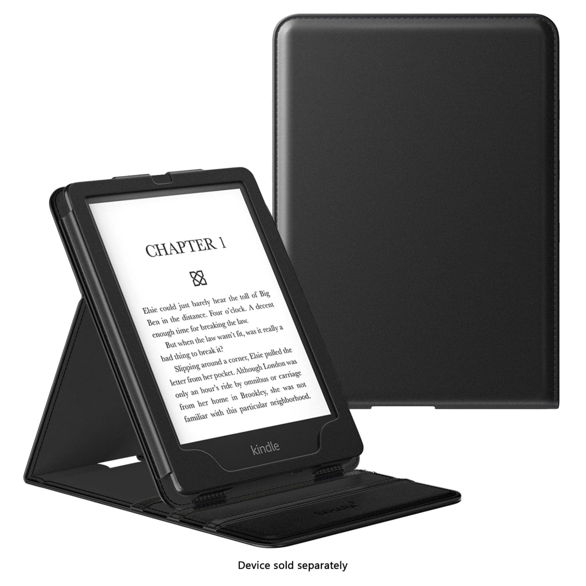 SAHARA - Indy Series Vertical Folio Case for Amazon Kindle Paperwhite (2024) and Colorsoft - Black