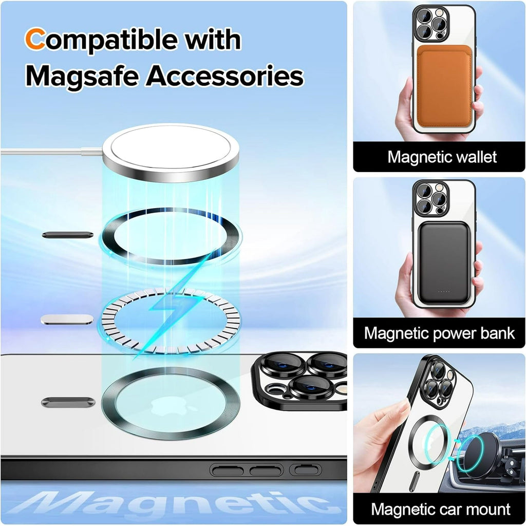 Entronix [Magnetic] Case Compatible with iPhone 11 - [Clear Back] Luxury Glossy Cover