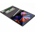SAHARA - Black Business Folio Case with Tempered Glass Screen - iPad Pro 12.9" (4th, 5th, and 6th Generation)