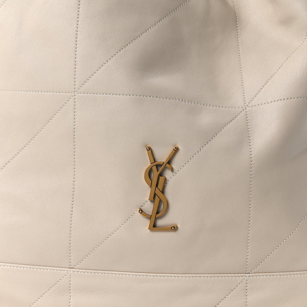Lambskin Matelasse Monogram Large Jamie 4.3 Pochon Crema Soft
