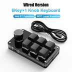 Programming Macro Custom Knob Keyboard RGB 4 Key Copy Paste Mini Button Photoshop Gaming Keypad Mechanical Hotswap Macropad - Wired/Red Switch