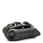 Nappa Vertical Matelasse Small Maxi Horsebit Chain Shoulder Bag Black