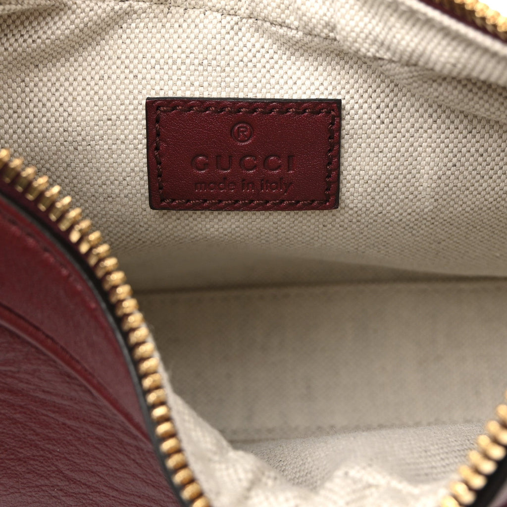 Aria Calfskin Web Small Attache Shoulder Bag Rosso Ancora