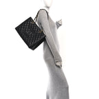 Caviar Quilted Grand Shopping Tote GST Black