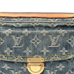 Monogram Denim Bum Bag Blue