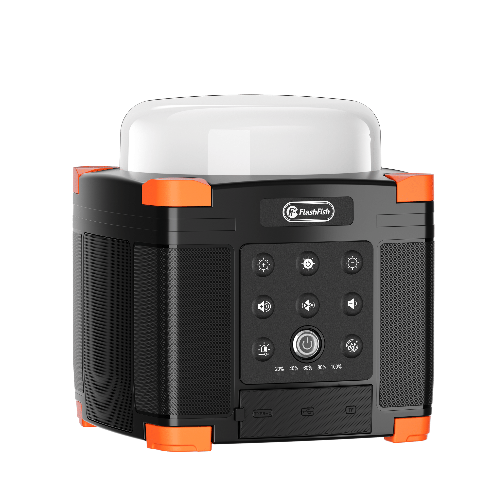 Multi-function Bluetooth Speaker | 56Wh Power Bank | Camping Light, 360° Surround Sound, USB-C, Bluetooth 5.0, 3-in-1 Power/Speaker/Home, Party, Outdoor Lighting