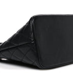 Caviar Quilted Medallion Tote Black