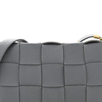 Grained Calfskin Maxi Intrecciato Cassette Crossbody Bag Deep Blue