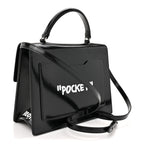 Calfskin Jitney 2.8 Not For Sale Top Handle Bag Black White