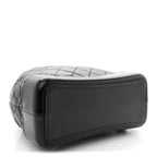 Aged Calfskin Quilted Small Gabrielle Backpack Black