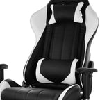 Gaming Chair in Black and White Trim