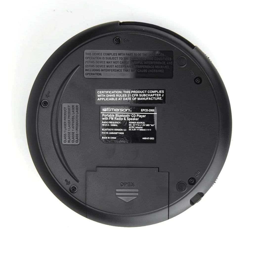 Portable Bluetooth CD Player W FM Radio, Speaker and Programmable Memory
