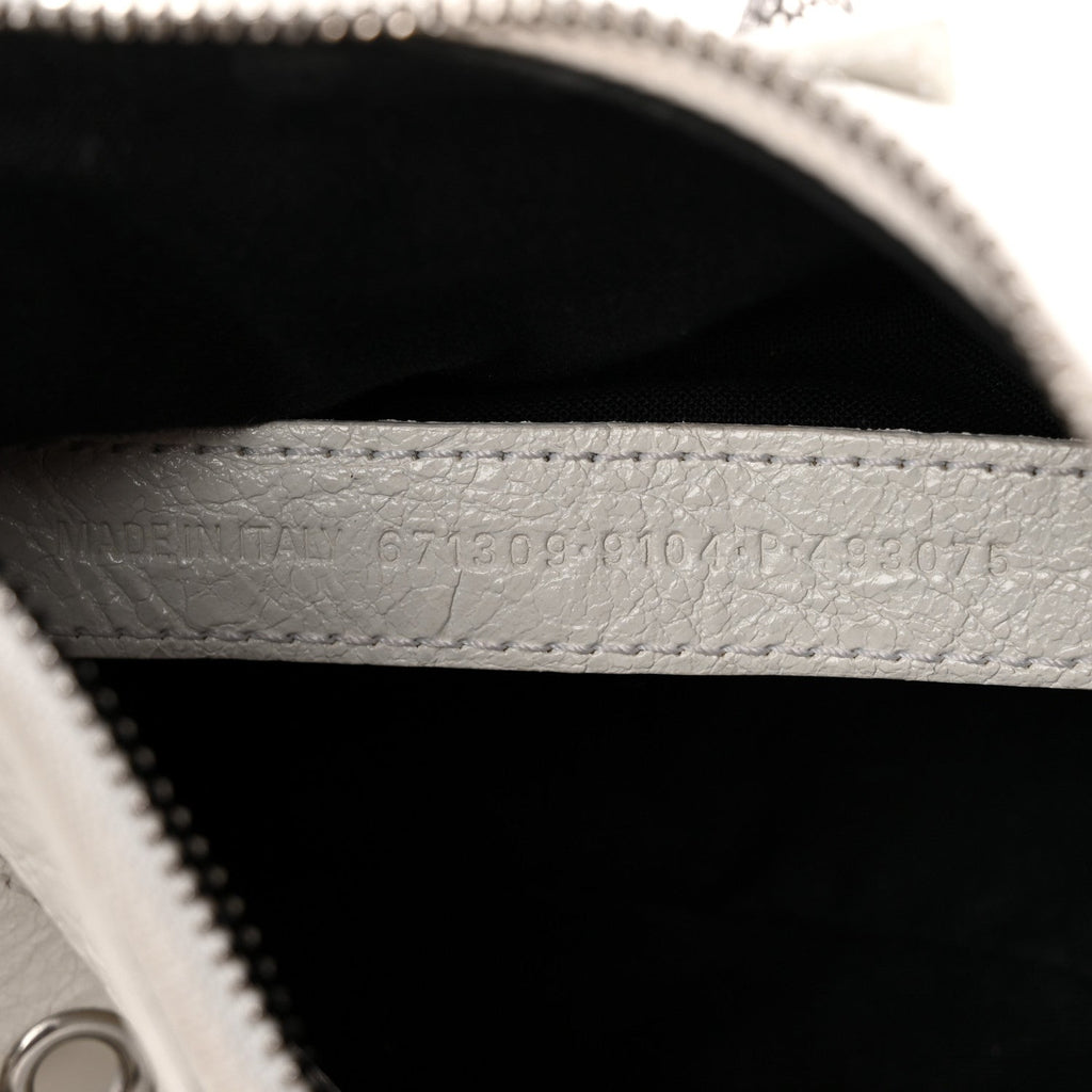 Agneau Arena Le Cagole Shoulder Bag XS Optic White
