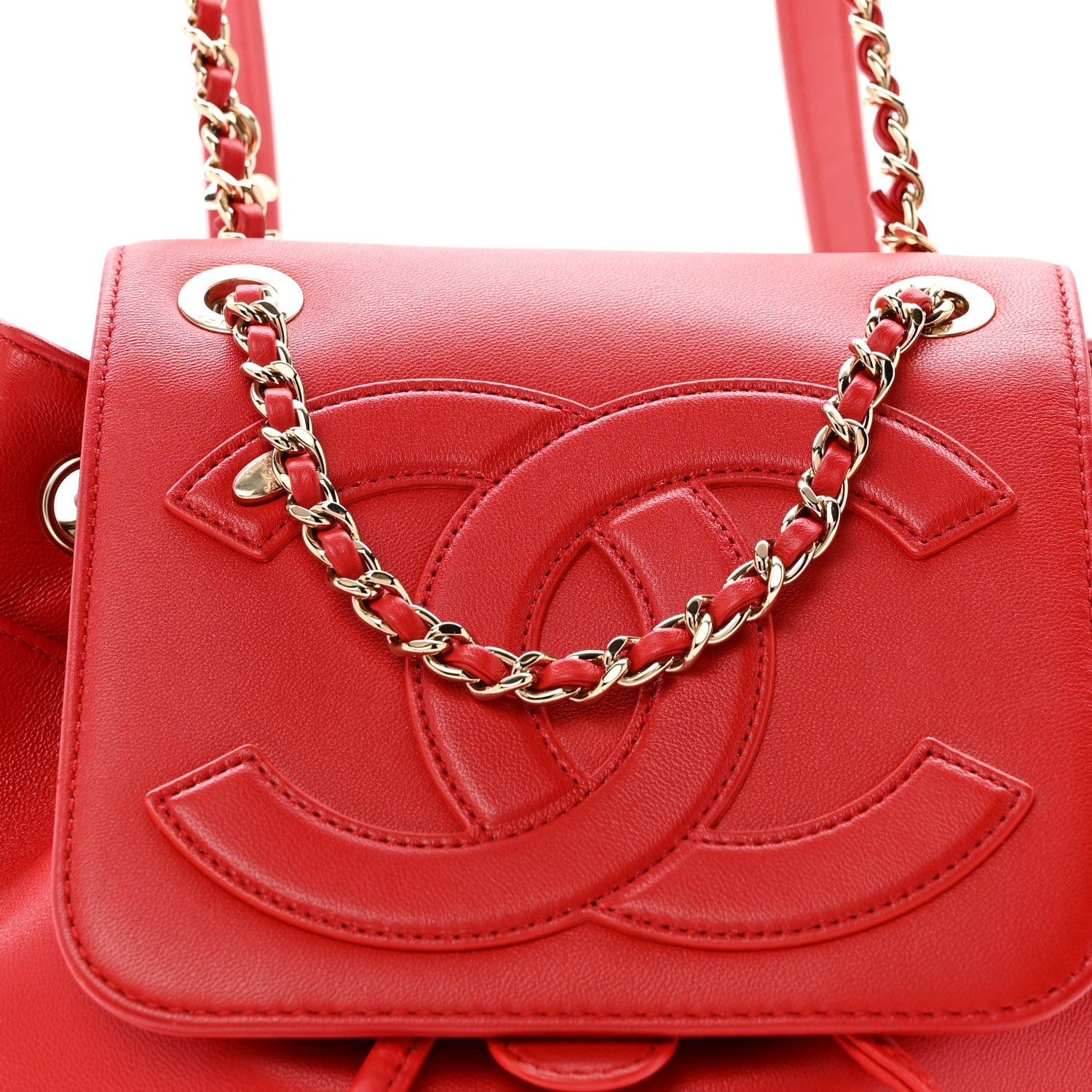 Lambskin CC Mania Backpack Red
