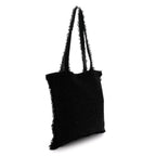 Tweed Resin Strass Large Robot Shopping Bag Black
