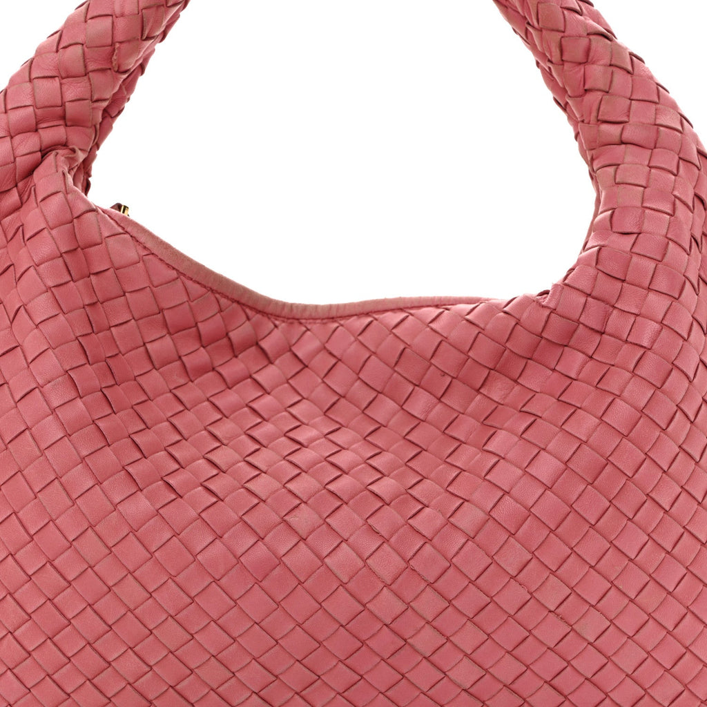 Nappa Intrecciato Medium Veneta Hobo Quarzo