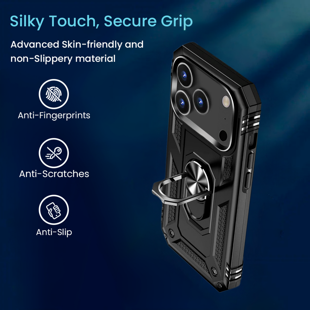 Entronix Case Compatible with iPhone 17 Pro - Dual-Layer Guard Gripstand