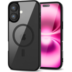 Entronix [Magnetic] Case Compatible with iPhone 17 - [Clear Back] Soft Matte Frame