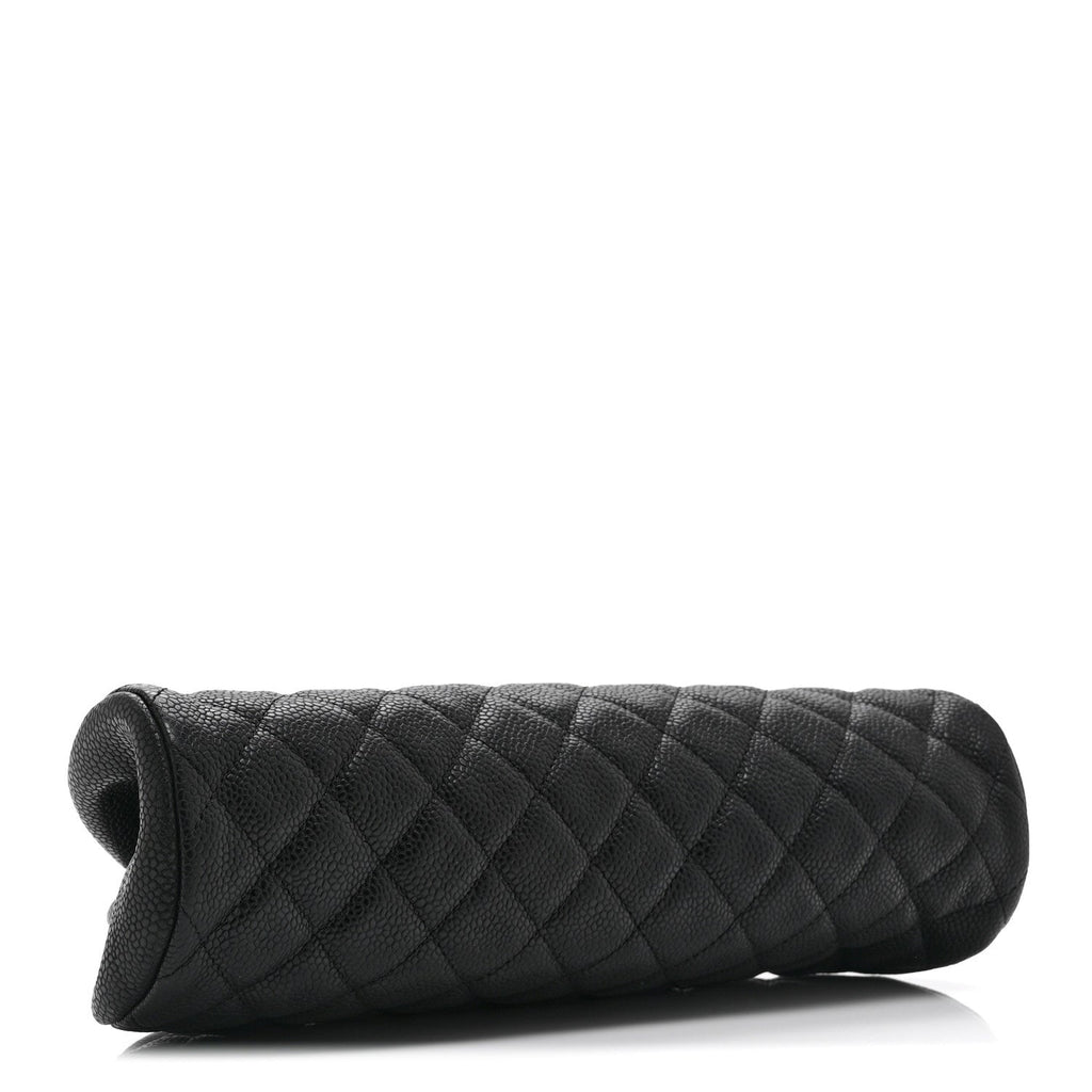 Caviar Quilted Timeless Clutch Black