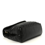 Grain de Poudre Calfskin Y Quilted Monogram Medium Loulou Chain Satchel Black