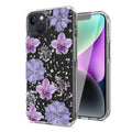 Pressed Dried Flower Design Phone Case For Iphone 14 Plus In Purple