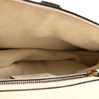 Grained Calfskin Saddle Bag White