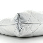 Metallic Calfskin Quilted Chanel 22 Silver