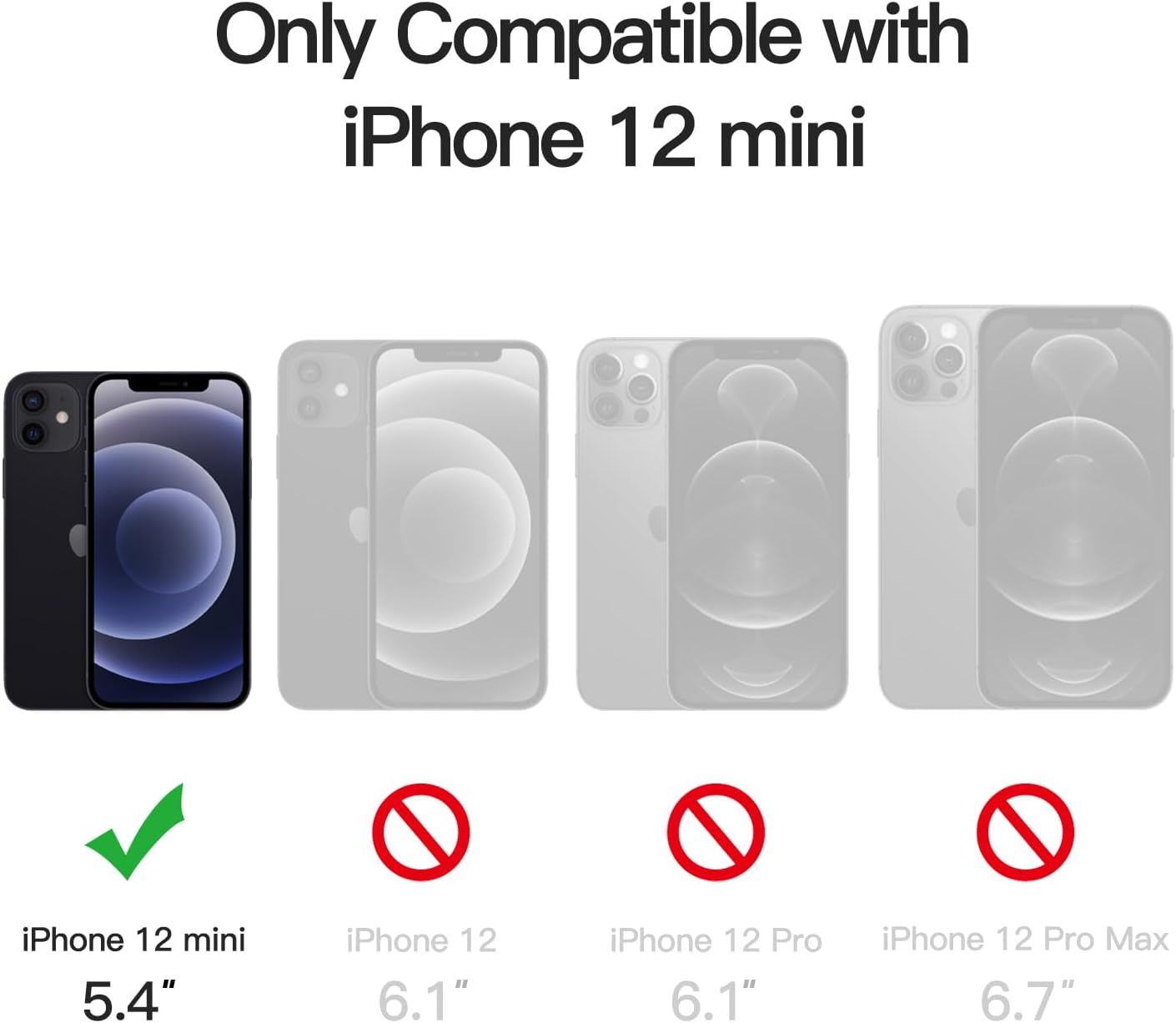 Entronix Clear Camera Lens Protector Compatible with iPhone 12 Mini - 2-Piece Combo
