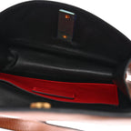 Grainy Calfskin VSling Belt Bag Saddle Brown