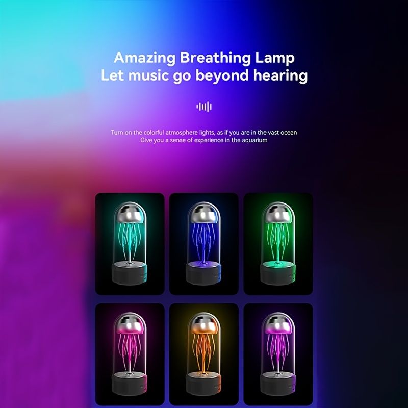 1pc Mechanical Jellyfish Audio Wireless Audio Atmosphere Light Audio Personality Cool Audio; tentacles rotate to music; Bluetooth speakers - 11*5.3*4.9in
