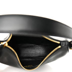Soft Calfskin Arque Shoulder Bag Black