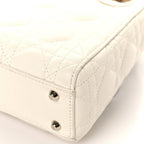 Lambskin Cannage Mini Lady Dior White