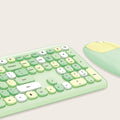 SAHARA - Wireless Keyboard and Mouse Combo with Lime Green Flush Keys