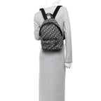 Oblique Calfskin Rider Kid's Backpack Beige Black