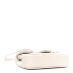 Shiny Caviar Mini Preppy Coco Shoulder Bag White