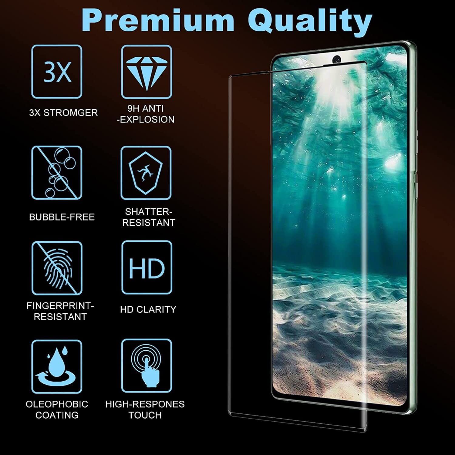 Entronix Clear Screen Protector Compatible with Galaxy Note 10 Plus - 3-Piece Combo
