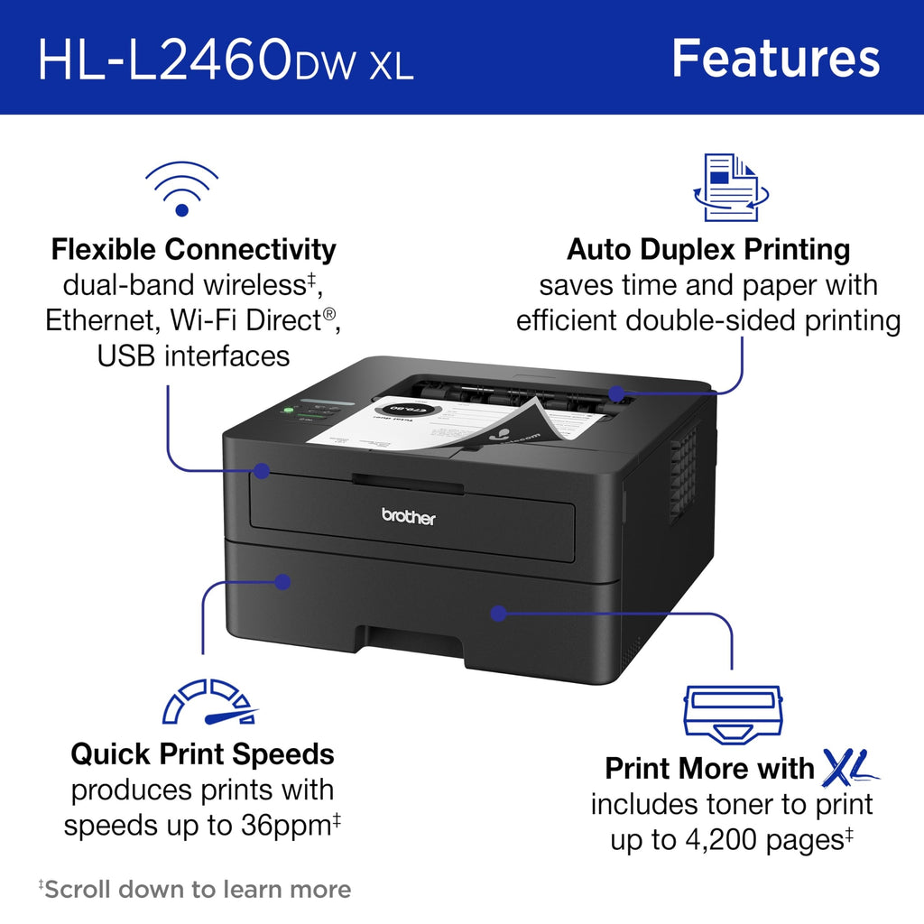 HL HL-L2460DWXL Desktop Wired